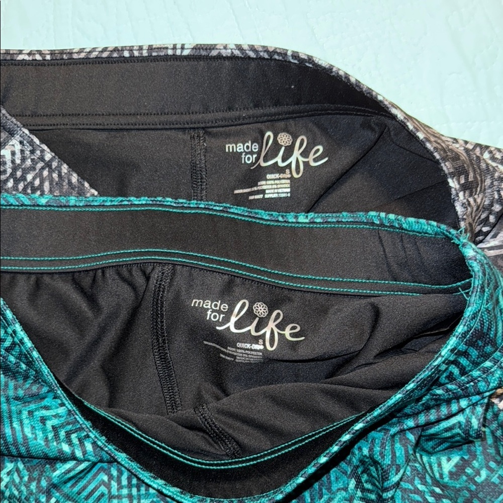 Patterned Black and Teal Skirt Set - Picture 4 of 7